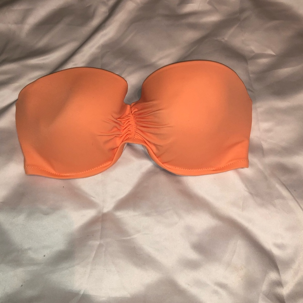 Orange VS Bandeau Swim Top.  NWOT. 34DD. Removable straps.